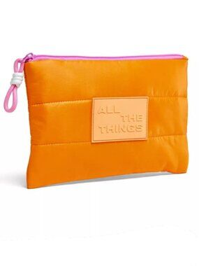 TwelveNYC Handbag Organizer Puffy Pouch | All the Things | Orange | NWT